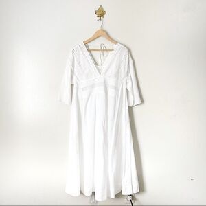 Free People White Lace midi dress Small